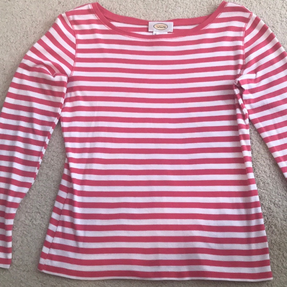 Talbots Pink Stripe Knit Top (S)